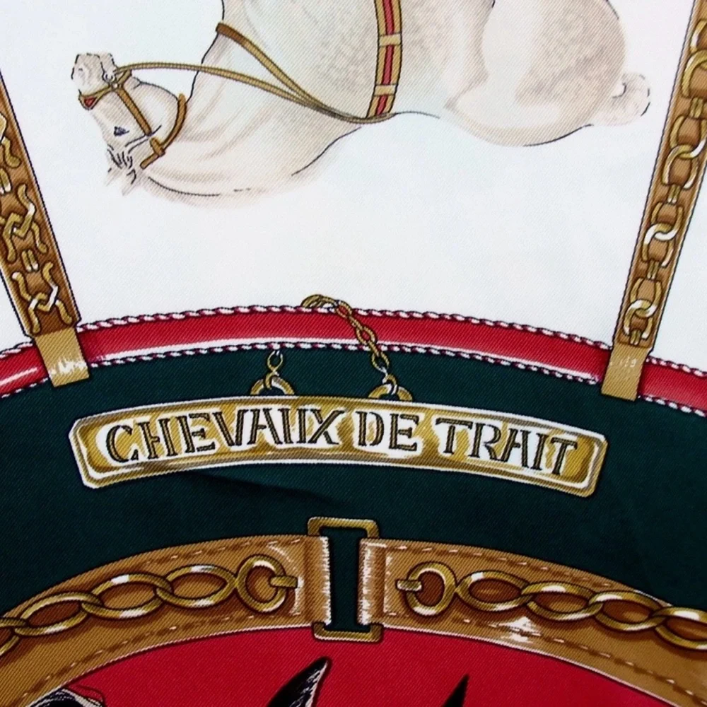 HERMES Carre90 CHEVAUX DE TRAIT Silk Scarf 😍🐴🐎🔥 - Picture 13 of 16
